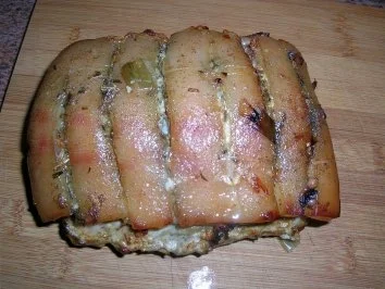 Rezept: Schweinebraten nach Lorenza de Medici mit Zitronennudeln und Auberginenröllchen Bild Nr. 6 Schweinebraten nach Lorenza de Medici mit Zitronennudeln und Auberginenröllchen - Rezept - Bild Nr. 6