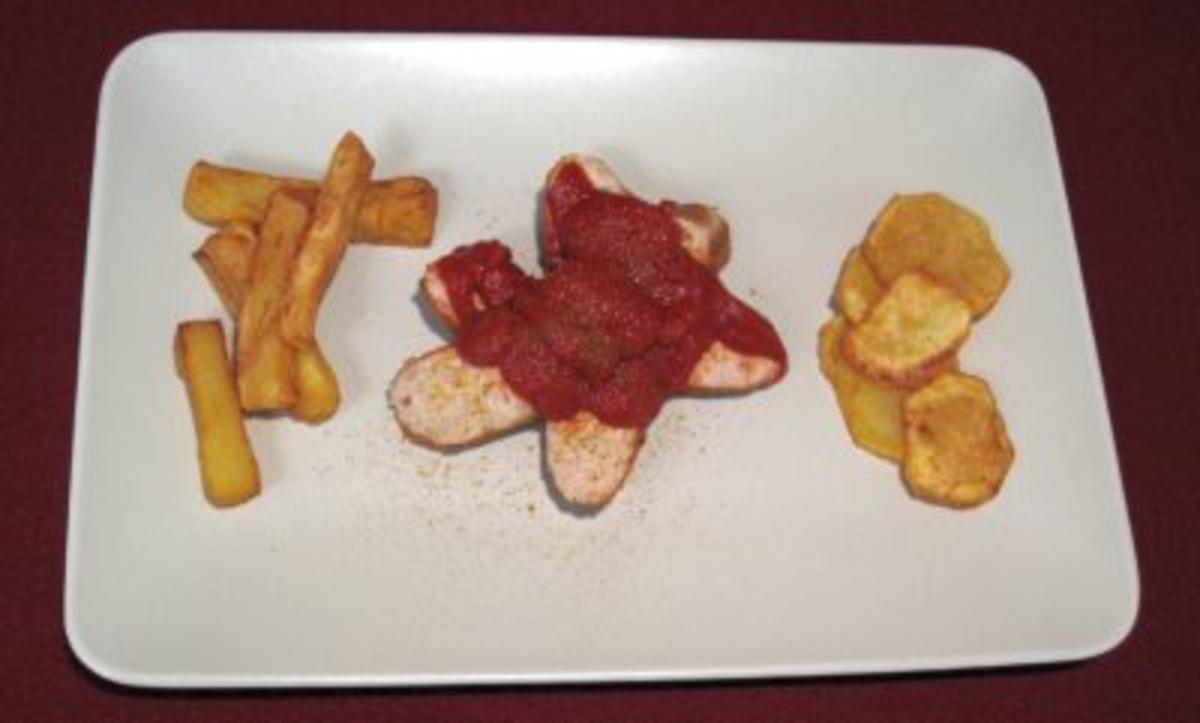 Currywurst mit Pommes a la Corinna - Rezept