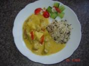 Fleisch : Currygeschnetzeltes mit Ananas - Rezept