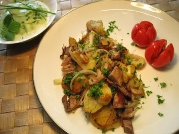Tiroler Herrengröstl - heute mal mit Entenfleisch ... - Rezept