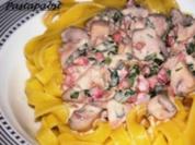 Bärlauch-Champignon-Sauce zu Tagliatelle - Rezept