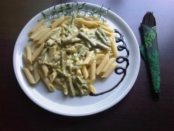 Gebratener grüner Spargel an Penne Rigatte - Rezept - Bild Nr. 4