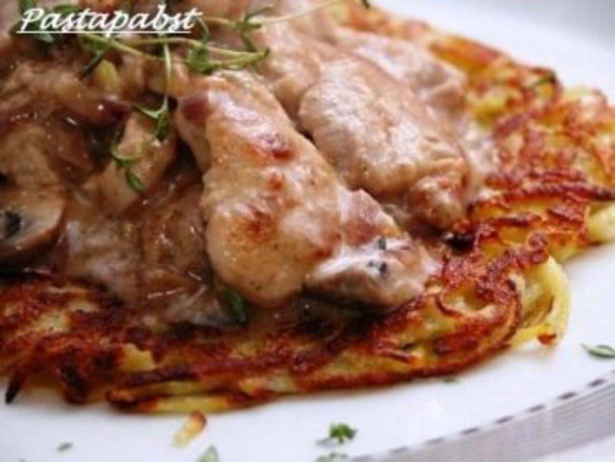 Geschnetzeltes auf Rösti - Rezept mit Bild - kochbar.de