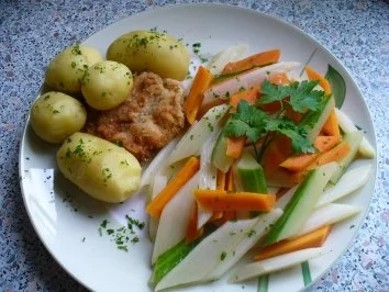 Rezept: Buntes Spargelgemüse mit Kartoffeln Buntes Spargelgemüse mit Kartoffeln - Rezept