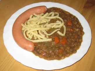 Linsentopf  mit  Frankfurtern - oder - Rezept