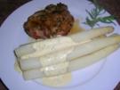 Kalbskotelett eingelegt in Bärlauch mit Spargel - Rezept