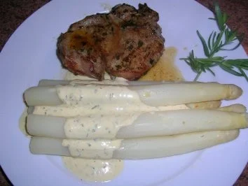 Rezept: Kalbskotelett eingelegt in Bärlauch mit Spargel Bild Nr. 3 Kalbskotelett eingelegt in Bärlauch mit Spargel - Rezept - Bild Nr. 3