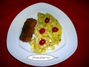 Seelachs Filet in Panade mit Haferflocken und etwas Paprika. an Spargelsalat - Rezept