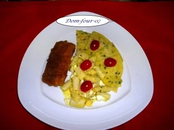 Rezept: Seelachs Filet in Panade mit Haferflocken und etwas Paprika. an Spargelsalat Bild Nr. 2 Seelachs Filet in Panade mit Haferflocken und etwas Paprika. an Spargelsalat - Rezept - Bild Nr. 2