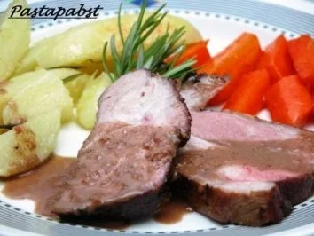 Rezept: Nackenbraten mit Niedrigtemperaturgaren Nackenbraten mit Niedrigtemperaturgaren - Rezept