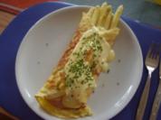 Spargel -  eingewickelt in Pfannkuchen und Schinken - Rezept