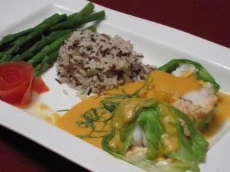 Seeteufel aus dem Ofen an Tomaten-Basilikumsoße - Rezept