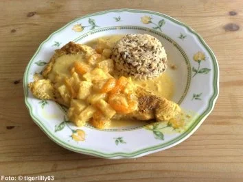 Putenschnitzel in Curry-Fruchtsauce - Rezept