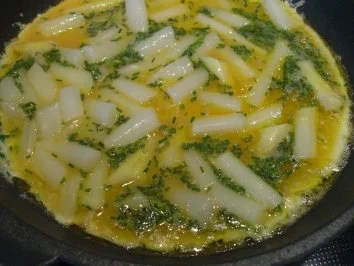Eier:   SPARGEL - OMELETT - Rezept - Bild Nr. 3