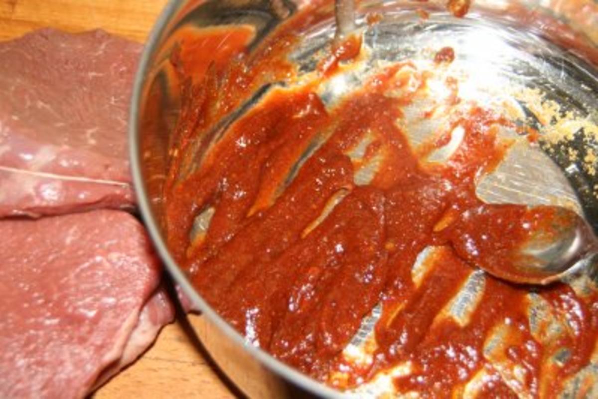 Rind: Honig-Steak mit Spargel und gebratenen Kartoffeln - Rezept - Bild Nr. 4