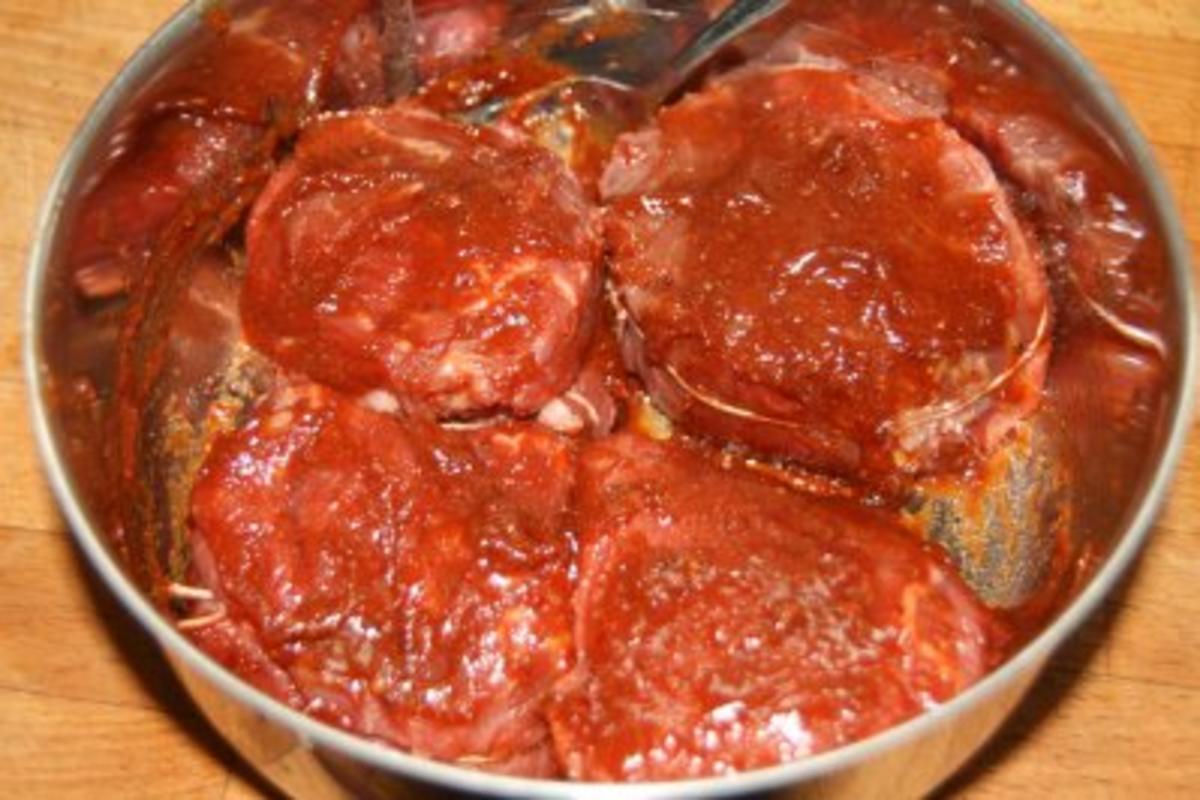 Rind: Honig-Steak mit Spargel und gebratenen Kartoffeln - Rezept - Bild Nr. 5