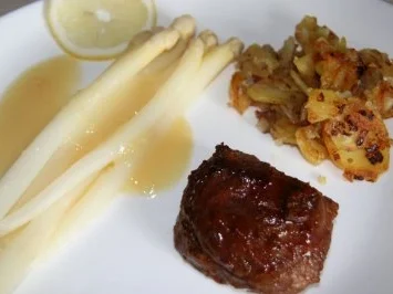 Rind: Honig-Steak mit Spargel und gebratenen Kartoffeln - Rezept - Bild Nr. 8