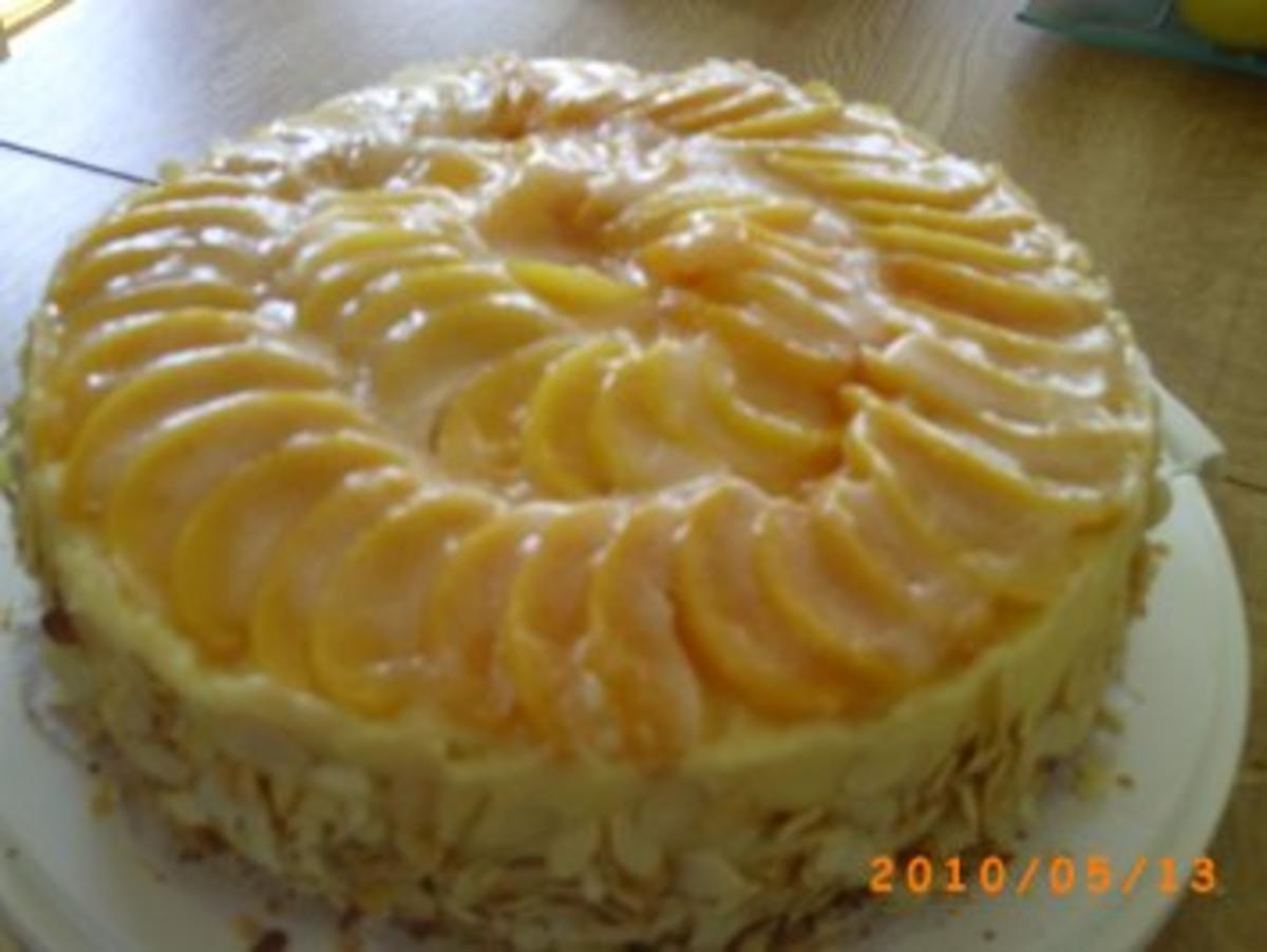 Torten: Pfirsich-Pudding-Torte - Rezept