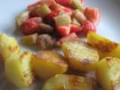 Karamellkartoffeln & Erdbeer-Rhabarbersalat - Rezept