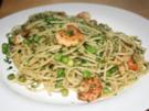 Spaghetti aglio e olio mit Garnelen - Rezept
