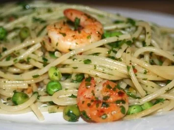 Spaghetti aglio e olio mit Garnelen - Rezept - Bild Nr. 2