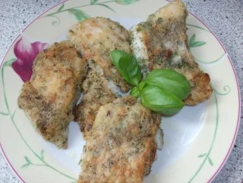 Rezept: Seelachsfilet mit Kräuterpanade Seelachsfilet mit Kräuterpanade - Rezept