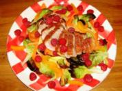 Entenbrust auf fruchtigem Himbeer-Möhren-Salat - Rezept