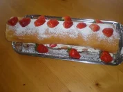 Erdbeer.Bisquittrolle - Rezept