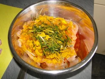 Hähnchenbrustfilets mit Cocktailfrüchten und frischen Erdbeeren - Rezept - Bild Nr. 8