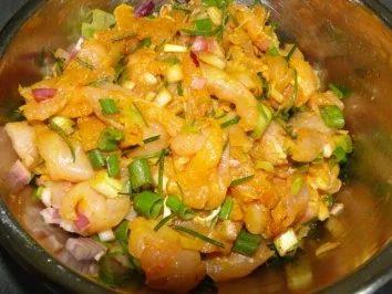 Hähnchenbrustfilets mit Cocktailfrüchten und frischen Erdbeeren - Rezept - Bild Nr. 9