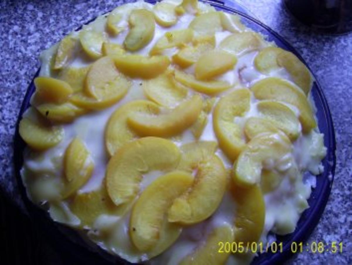 Pfirsichkuchen mit Pudding - Rezept - Bild Nr. 3