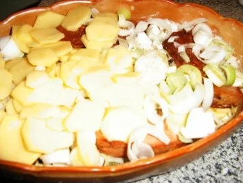 Rezept: Lauch-Fleichkäs- Auflauf Bild Nr. 5 Lauch-Fleichkäs- Auflauf - Rezept - Bild Nr. 5