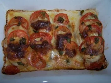 Rezept: Hähnchenfilets mit Tomaten-Mozzarella-Fächer Bild Nr. 8 Hähnchenfilets mit Tomaten-Mozzarella-Fächer - Rezept - Bild Nr. 8