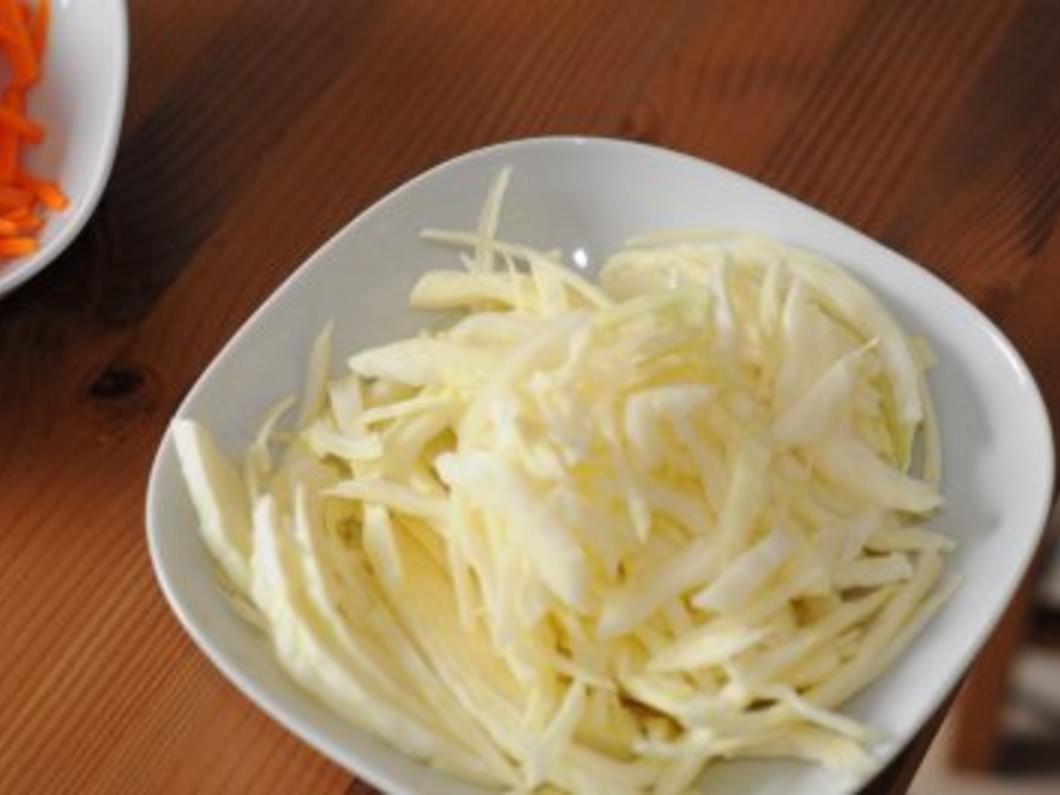 Reis mit Weißkraut und Karotten - schnell &amp; einfach - 87 kcal/100g