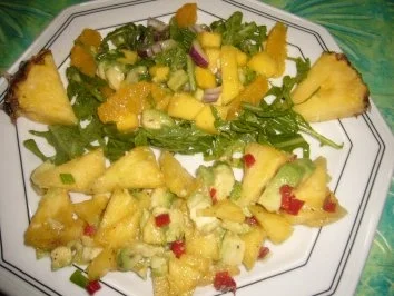Rucola mit Mango-Orange-Advocado - Rezept - Bild Nr. 4