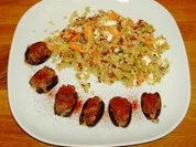 Bulgursalat mit Hackfleischdatteln - Rezept