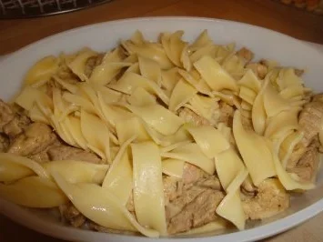 Schwein, Nudeln, Schafskäse im Auflauf - Rezept - Bild Nr. 7