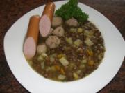 Suppe:   LINSENSUPPE - Rezept