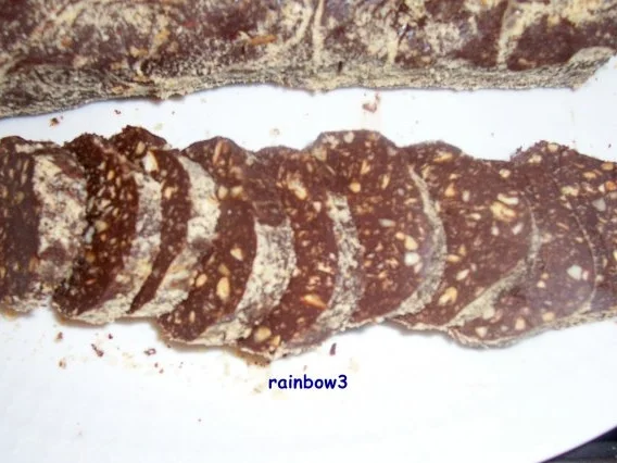 Rezept: Süßes: Schokoladen-Salami Süßes: Schokoladen-Salami - Rezept