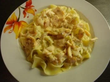 Bandnudeln mit Lachs - Rezept