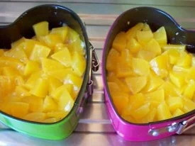 Backen: So klein und schon Kuchen ..... Pfirsich-Küchlein - Rezept - Bild Nr. 3