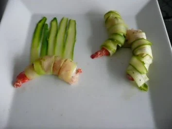 Rezept: TAPAS/FISCH:Langostinos mit Melone und Spargel Bild Nr. 3 TAPAS/FISCH:Langostinos mit Melone und Spargel - Rezept - Bild Nr. 3