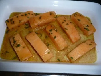 Rezept: TAPAS/FISCH:Langostinos mit Melone und Spargel Bild Nr. 4 TAPAS/FISCH:Langostinos mit Melone und Spargel - Rezept - Bild Nr. 4