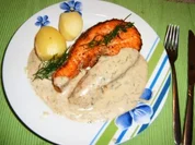 Lachssteaks mit Dillsoße - Rezept