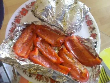 "BEILAGE" Gegrillte Paprika - Rezept