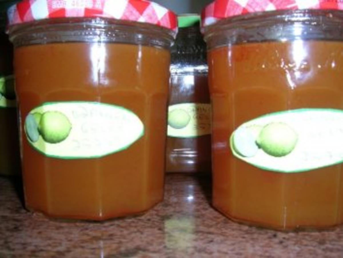 Orangengelee (lecker zu meiner Bärlauch-Hähnchenterrine oder zu Käse, zu Wild,  oder oder) - Rezept