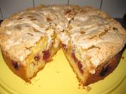 Kirschkuchen mit Baiserhäubchen - Rezept