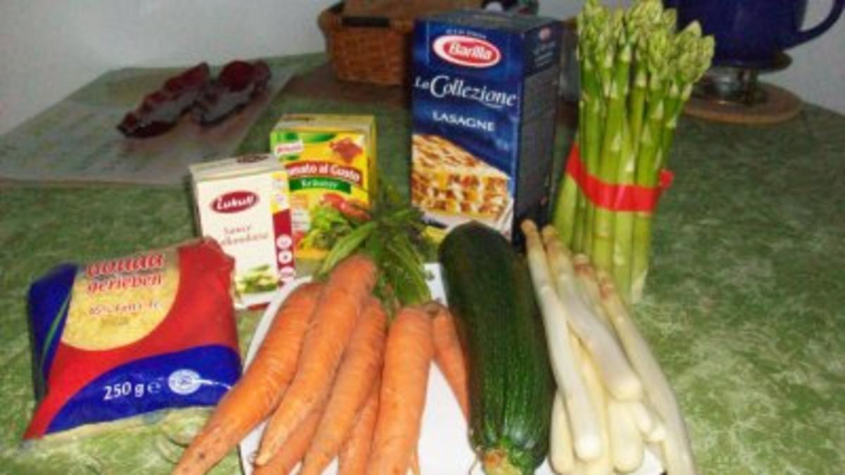 Spargel-Karotten-Zucchini-Lasagne - Rezept - Bild Nr. 2
