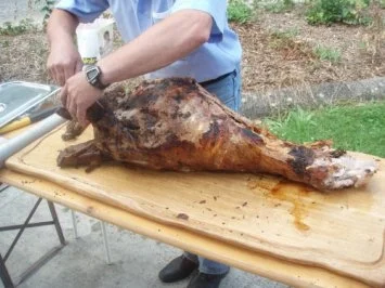 Rezept: Hammel am Spiess und ein gemischter Saison Salat Hammel am Spiess und ein gemischter Saison Salat - Rezept