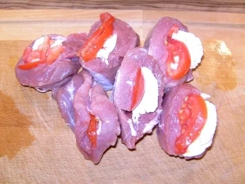Rezept: Schweinefilet gefüllt mit Tomate und Mozzarella Schweinefilet gefüllt mit Tomate und Mozzarella - Rezept